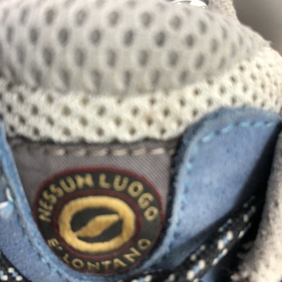 Scarpa Womens Size 8.5 - 9 Gray Blue Hiking Climbing Suede Sneaker Shoes Vibram - Picture 3 of 11